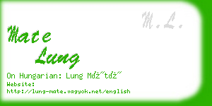 mate lung business card